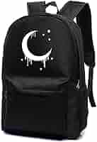 Amazon.com: Moon Gothic Backpack Classic Canvas Goth Backpack for
